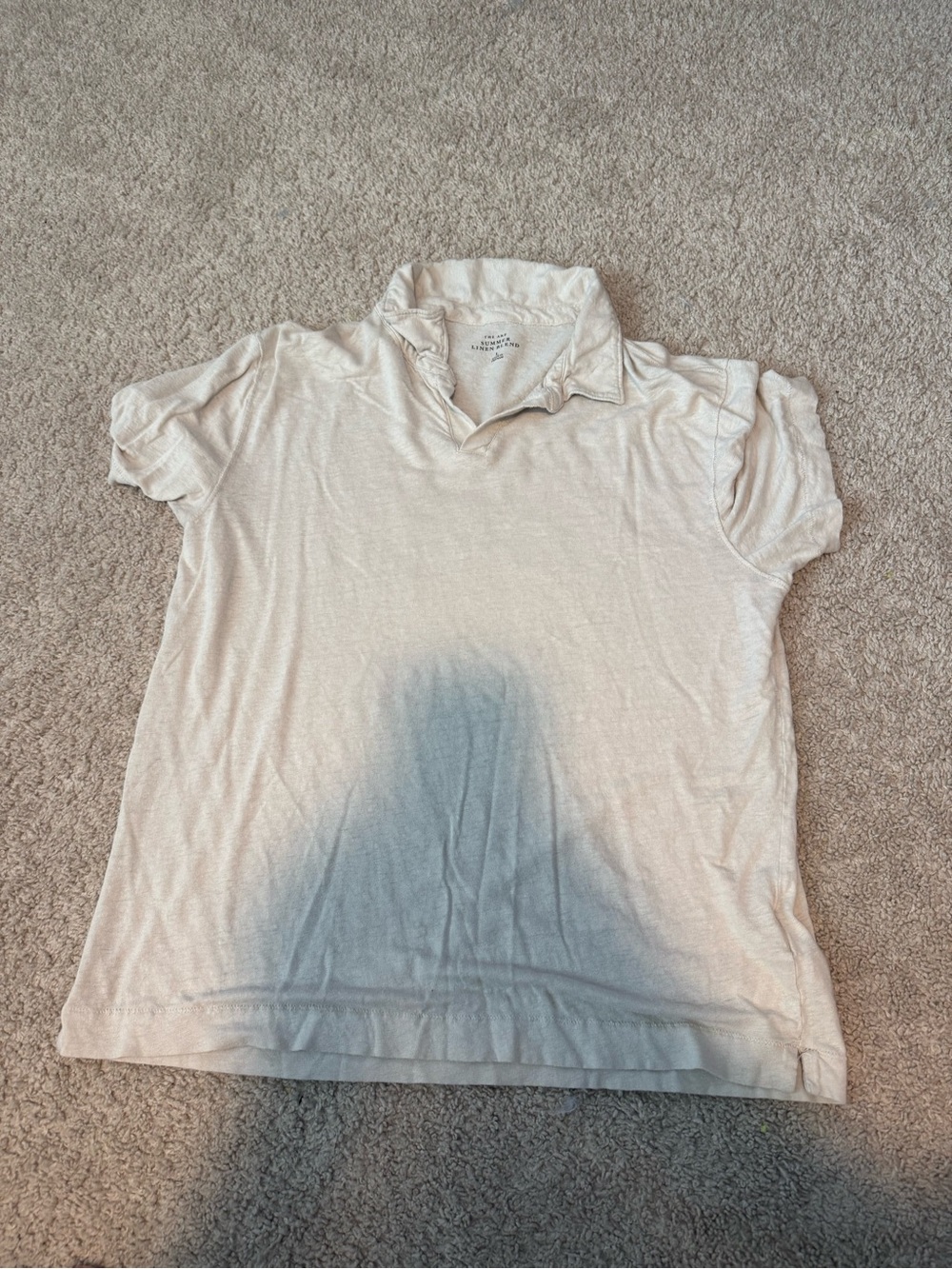Abercrombie & Fitch Cream Linen Polo